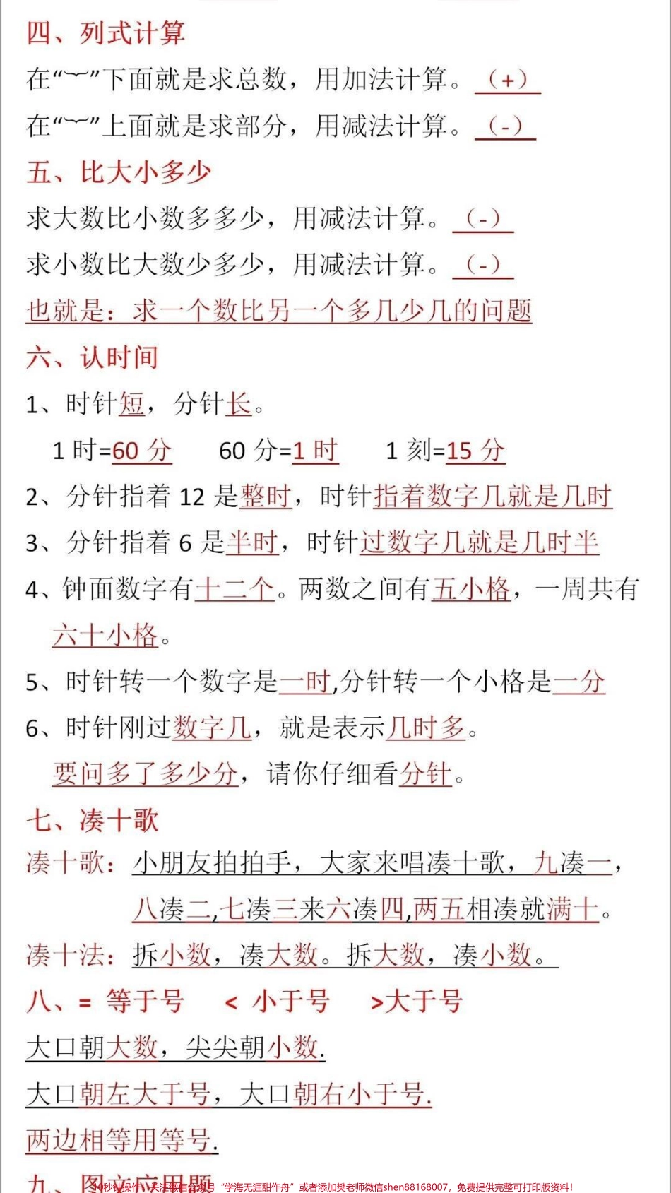 一年级上册数学期末必考重点#教育 #家长收藏孩子受益 #学习 #知识点总结 #期末复习.pdf_第2页