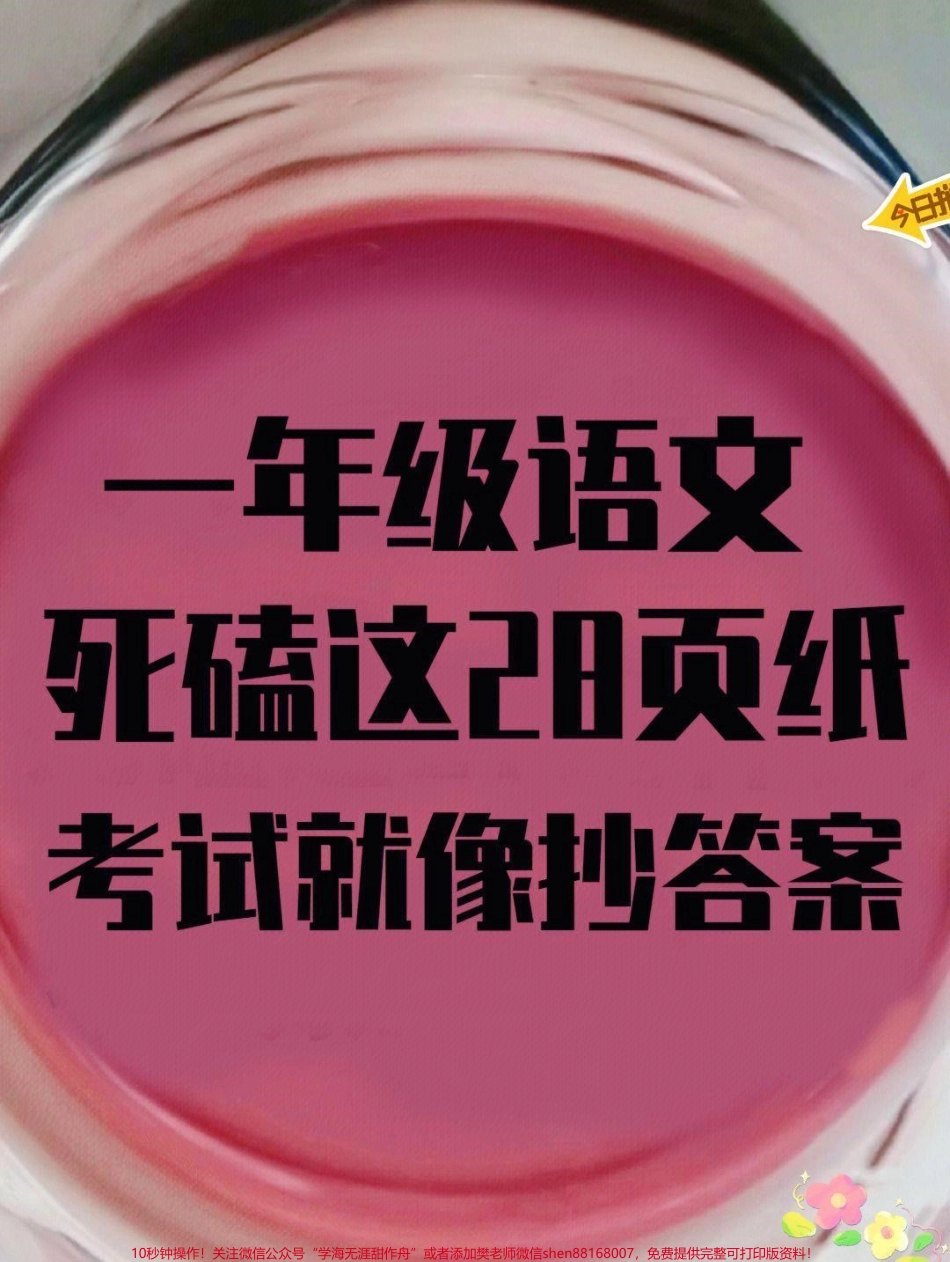 一年级语文试卷答案拼音字母拼读生字词#一年级语文 #可打印 #生字词 #拼音 #识字.pdf_第1页