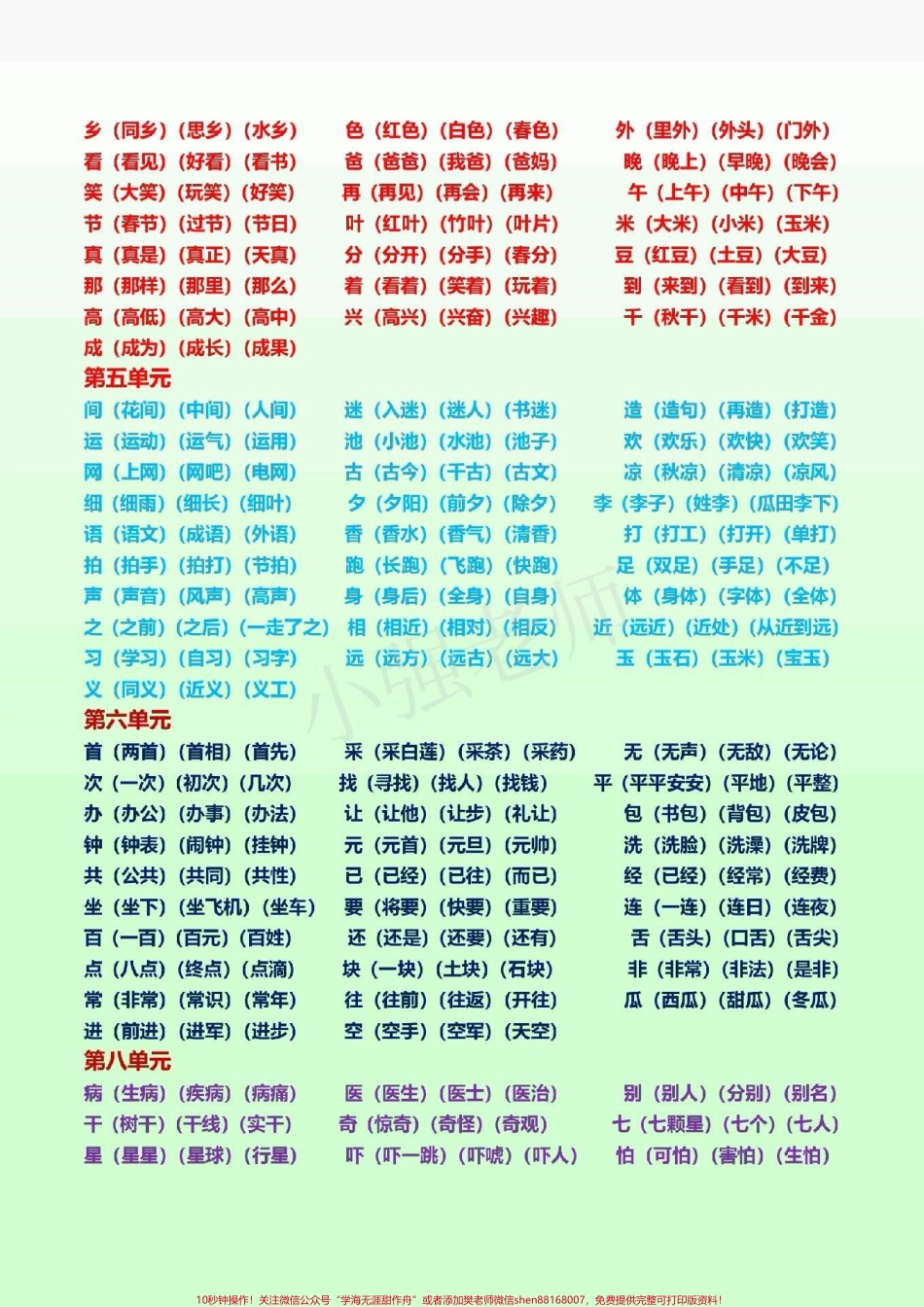 一年级语文下册最全知识汇总#一年级语文下册 #感谢抖音我要上热门.pdf_第2页