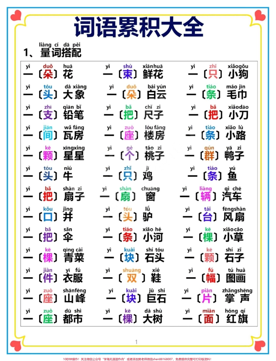幼升小一年级语文上册词语积累#幼小衔接 #语文 #小学一年级语文 #词语积累 #幼升小.pdf_第2页