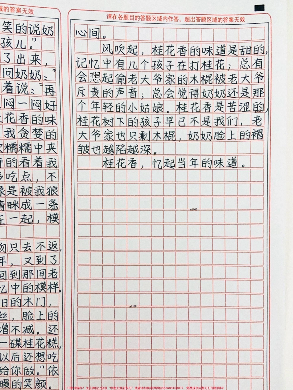 优秀作文《桂花香的味道》桂花香忆起当年的味道#作文 #图文伙伴计划 #抖音图文来了.pdf_第3页