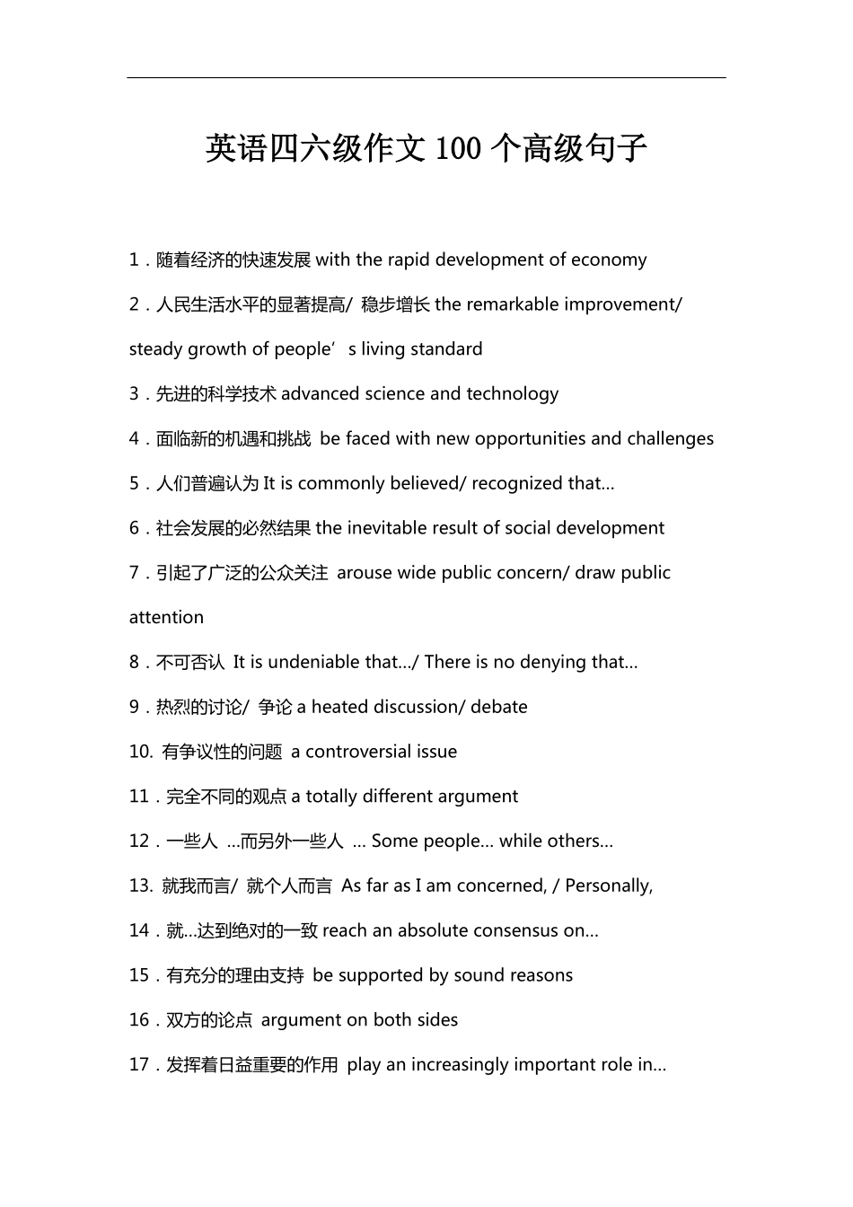 4.英语六级作文常用100句.pdf_第1页