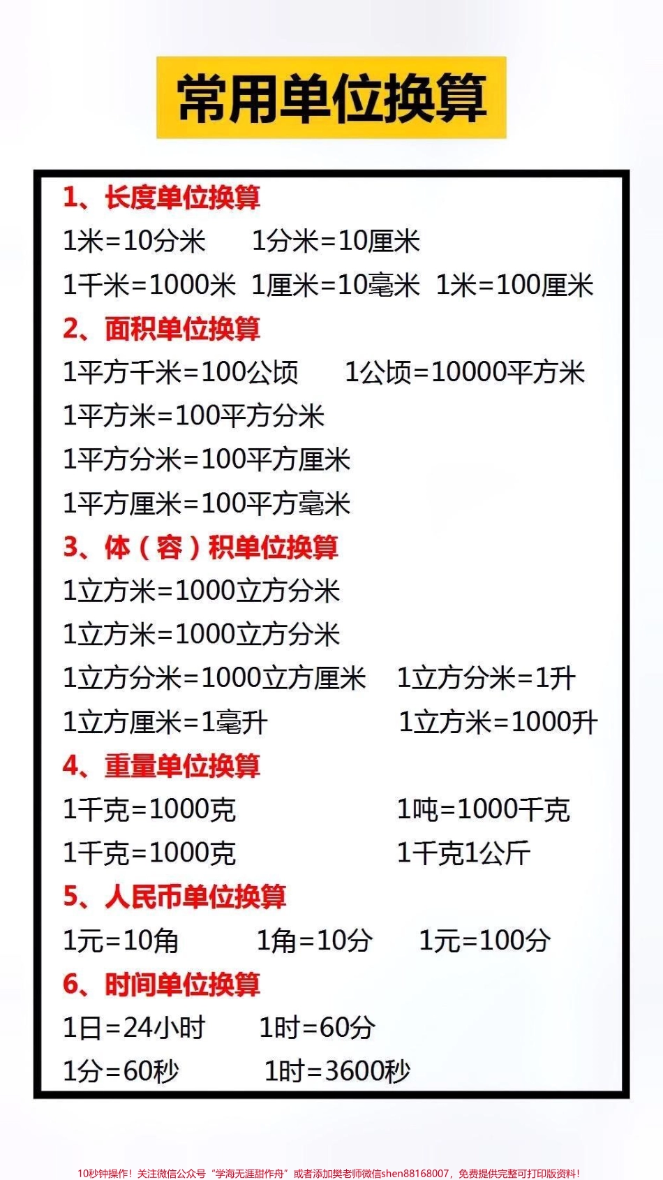 单位汇总表#小学数学 #必考考点.pdf_第3页