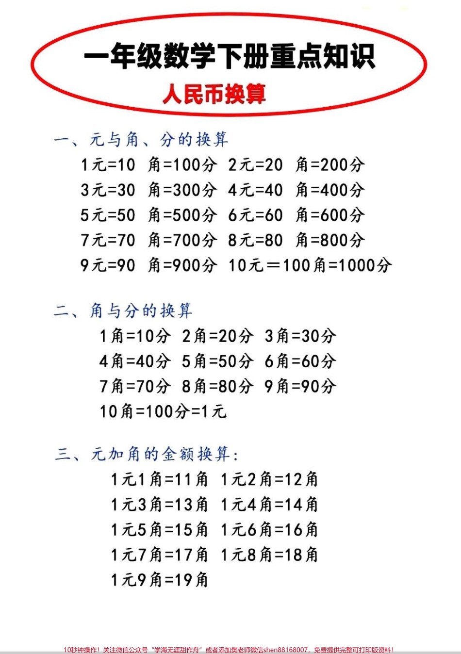 一年级下册数学重点知识一年级下册数学重点公式老师要求全部掌握#一年级 #数学 #一年级数学 #知识分享 #每天学习一点点.pdf_第3页