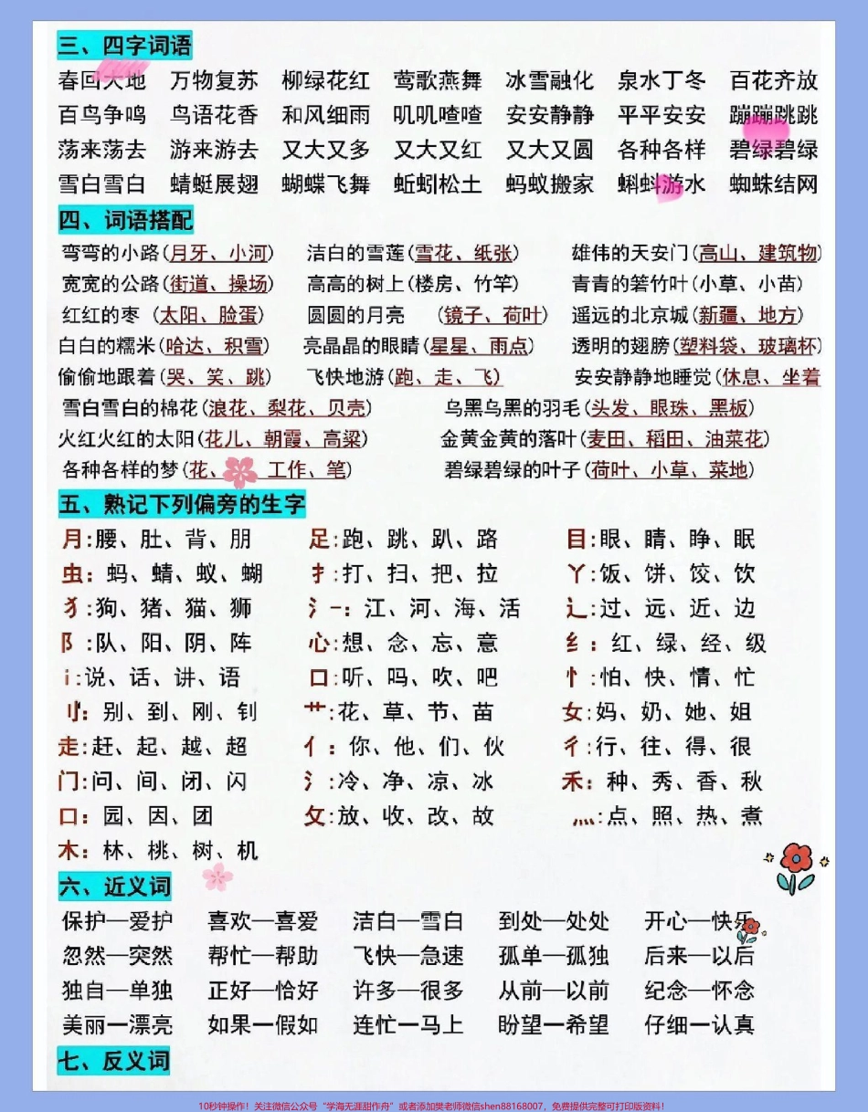 一年级语文下册隔壁班老师整理全册知识点#一年级重点知识归纳 #一年级语文下册 #必考考点 #期中考试 #小学语文必考知识点盘点.pdf_第3页