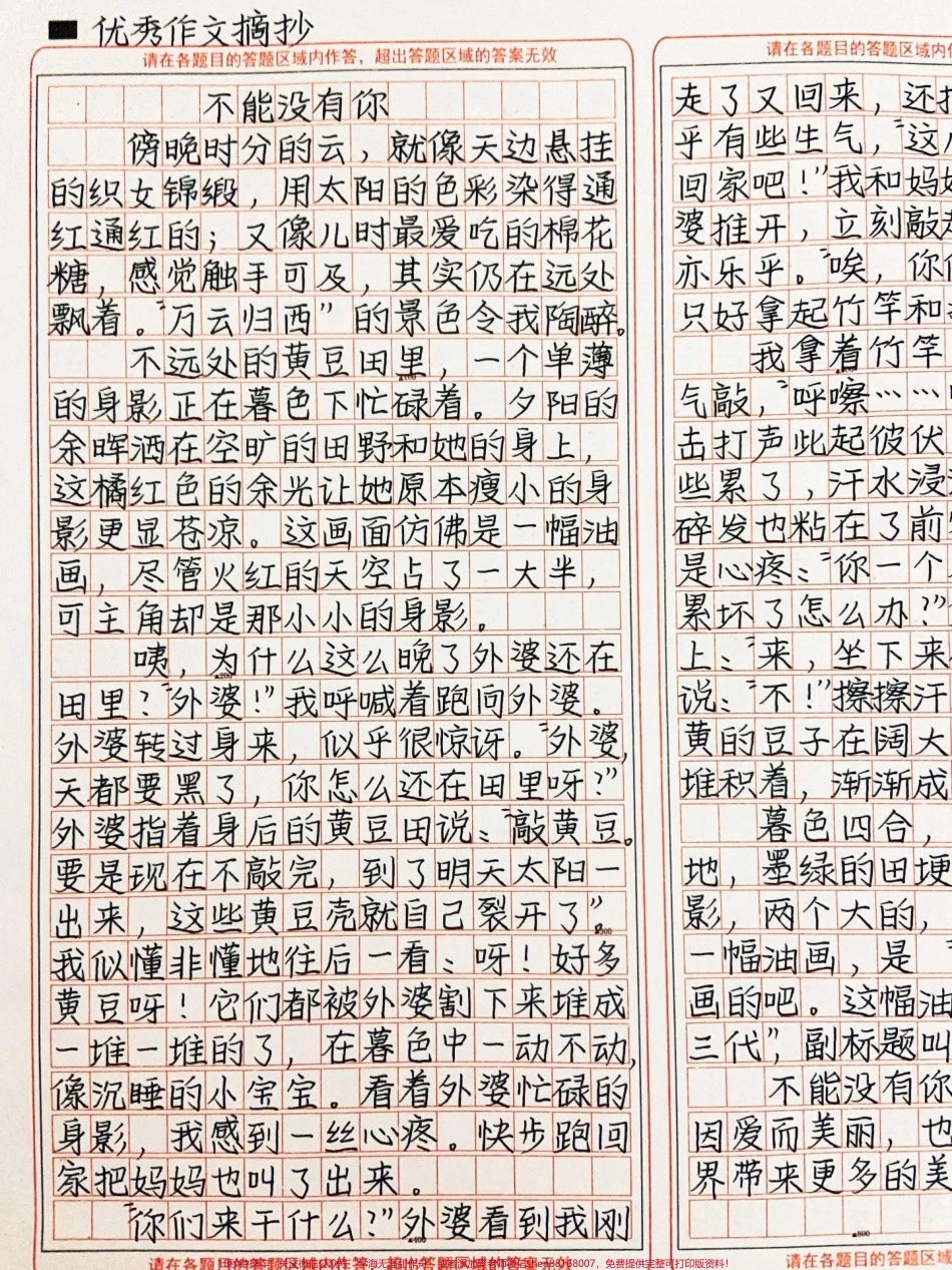 优秀作文《花开不悲花开沸沸》婆婆喜欢养花也喜欢送花当我看见她藏在花后面那红润的笑脸时才发现那是比花更美的人她将美丽用双手托住献给他人#作文 #图文伙伴计划 #抖音图文来了.pdf_第3页