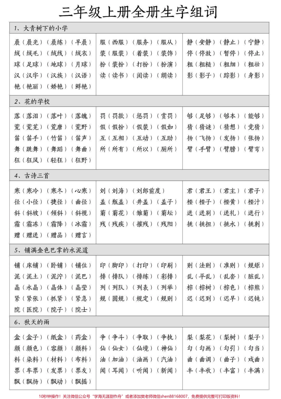 三年级上册语文全册生字汇总.pdf_第2页