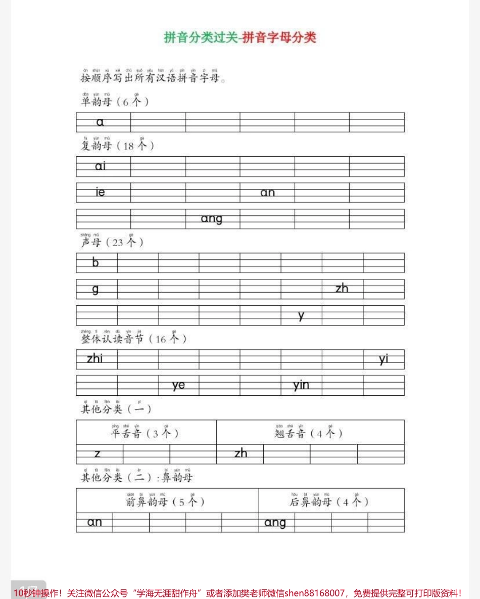 一年级上册语文拼音过关检测卷.pdf_第1页