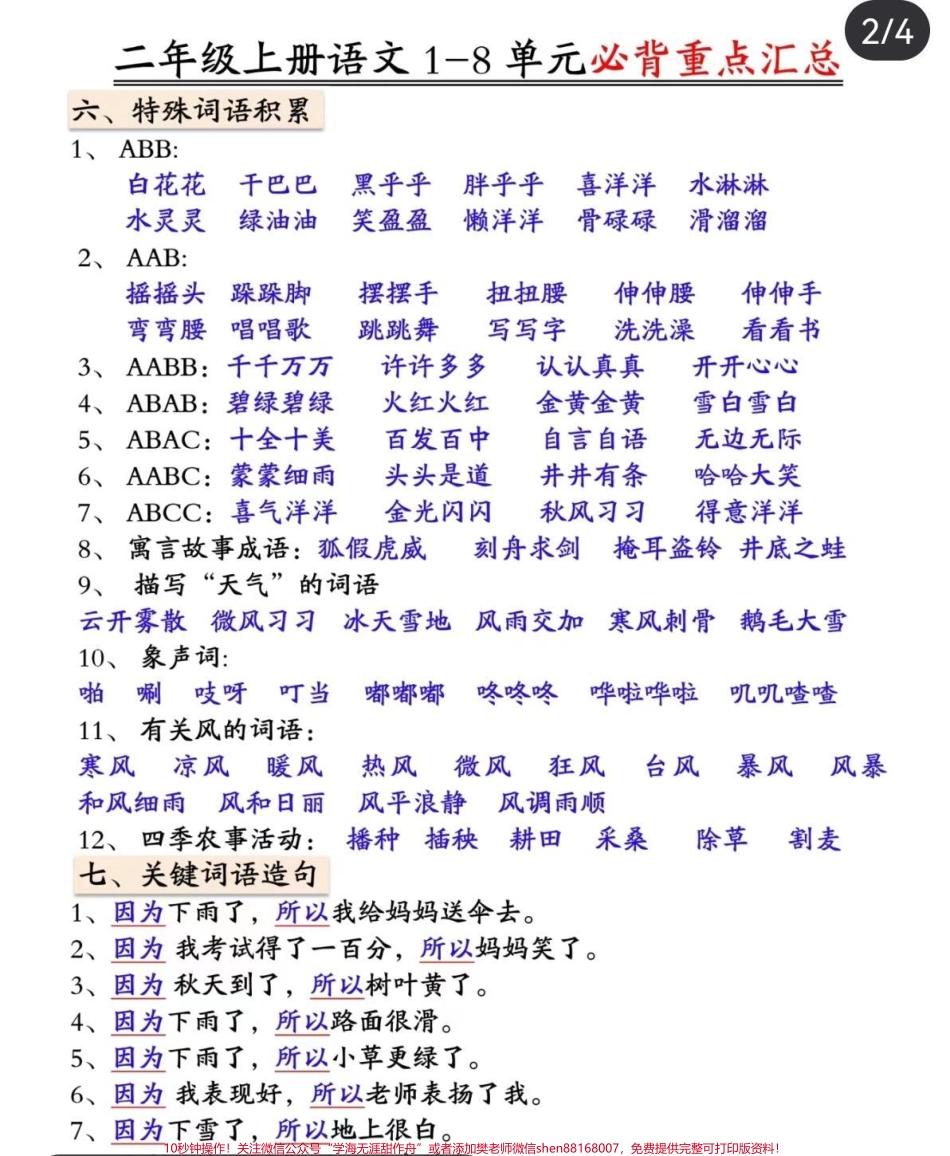 二年级必备重点汇总#小学语文 #知识点总结.pdf_第2页