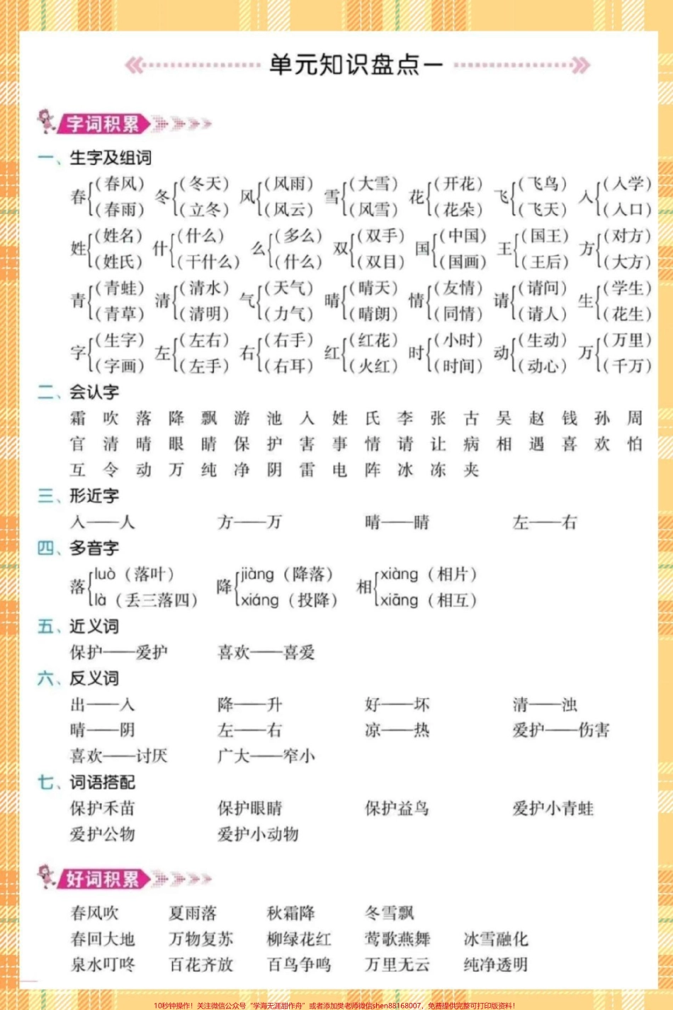 一年级语文下册考点总结复习快打印出来给宝贝读一读背一背吧～考试直接98+#一年级语文下册 #期末复习 #必考考点 #知识点总结 #一年级重点知识归纳.pdf_第2页