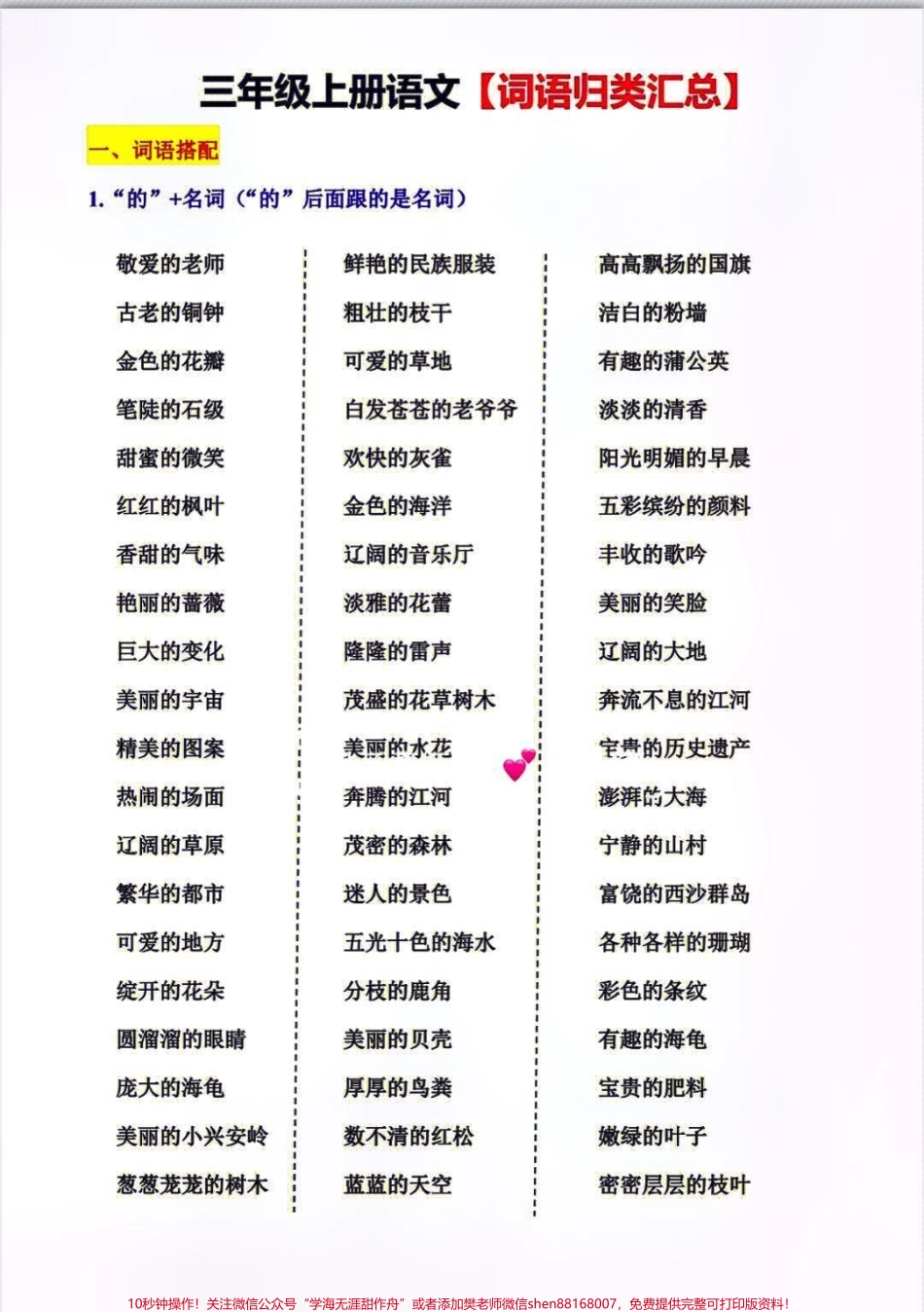 三年级上册语文词语归类汇总大全#每天学习一点点 #教育 #家长收藏孩子受益 #小学语文资料分享 #小学知识点归纳.pdf_第1页