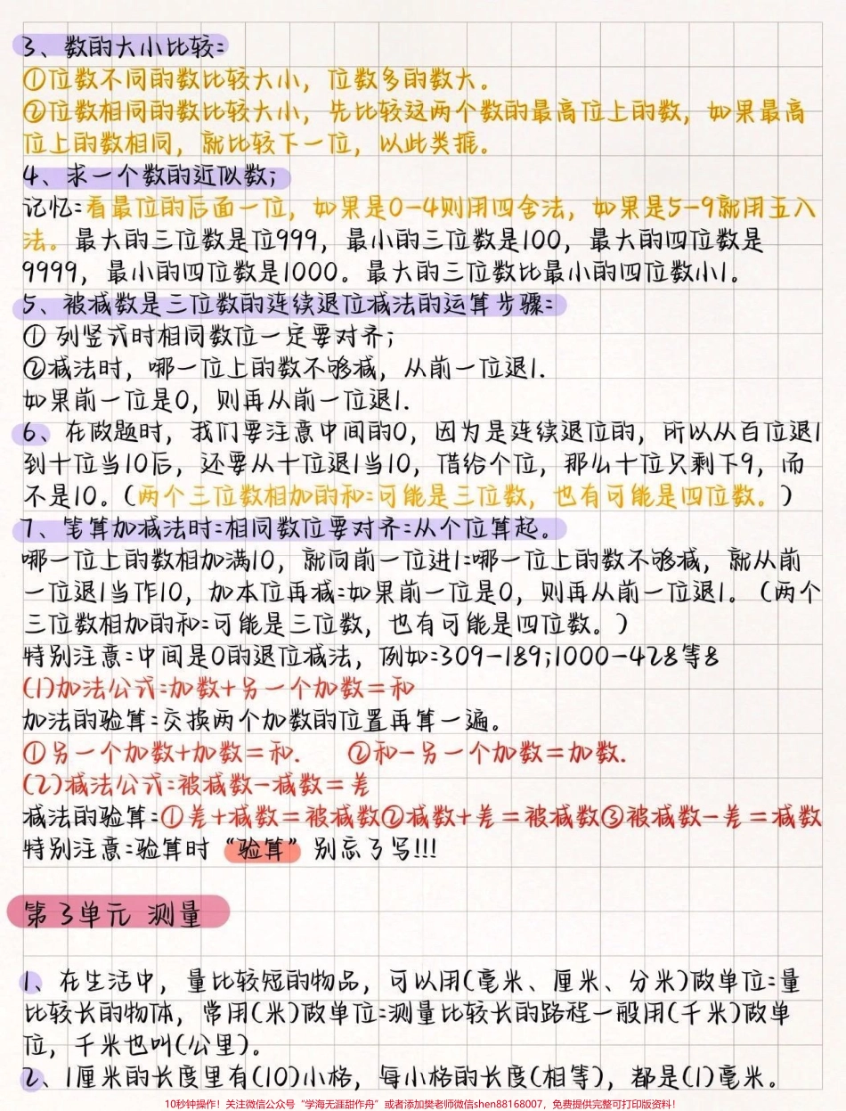 三年级数学上册预习复习要点系统预习复习让孩子对学习做到心中有数 #关注我持续更新小学知识 #知识点总结 #暑假预习 #小学数学 #三年级数学上册 @抖音小助手 @抖音热点 @抖音创作者中心 @抖音热点宝.pdf_第2页