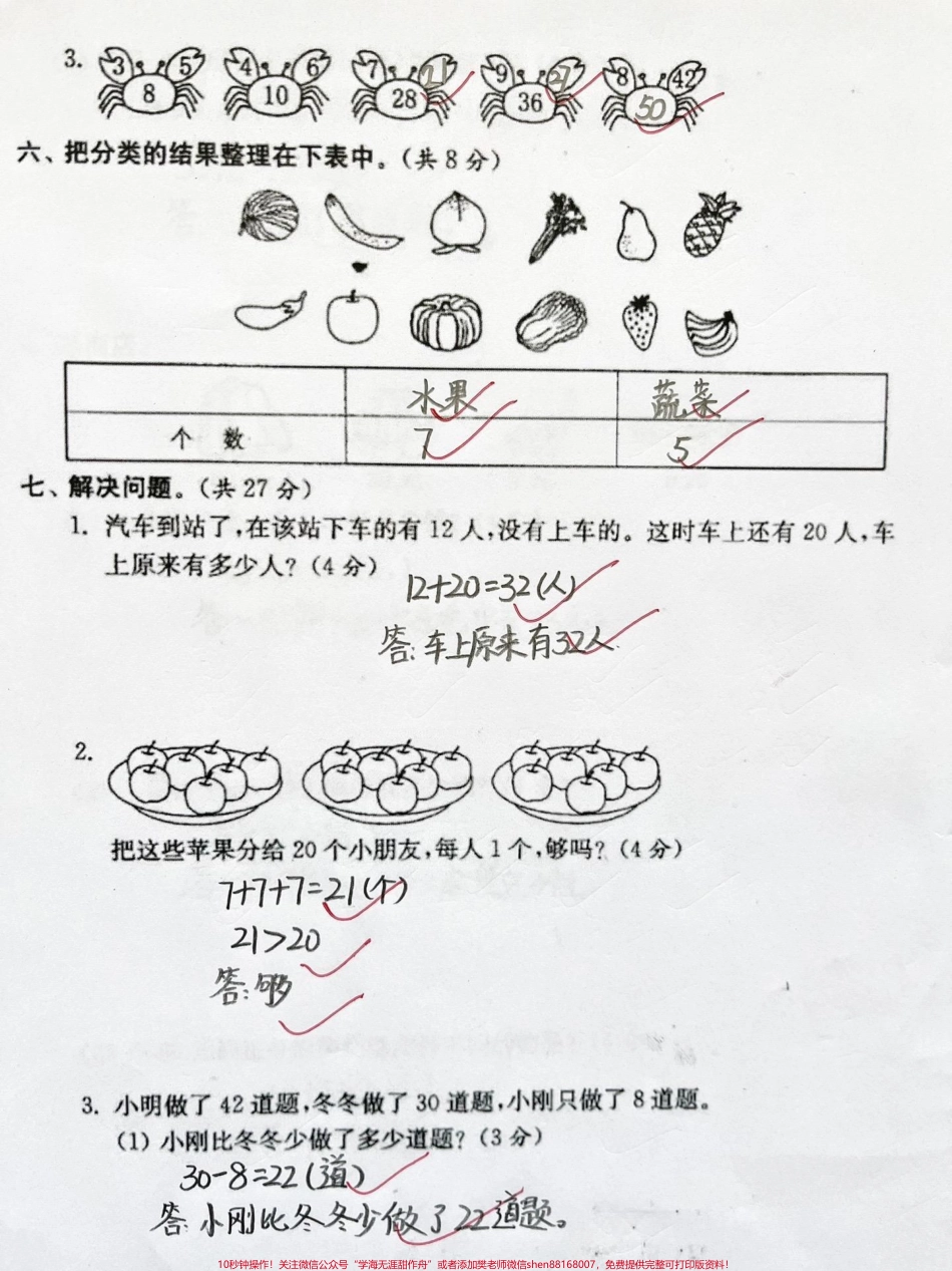 人教版一年级下册数学期末考试#家长收藏孩子受益 #一年级数学下册 #一年级 #期末复习 #小学试卷分享.pdf_第3页