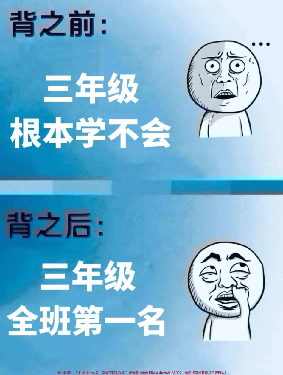 三年级上册数学必背公式汇总老师已经为大家整理好了家长们可以打印出来让孩子学习并熟练掌握这些公式这些都是考试中常考必考的知识点希望家长们能够给予重视为孩子们的数学学习提供帮助#三年级数学 #三年级上册数学 #三年级.pdf_第1页