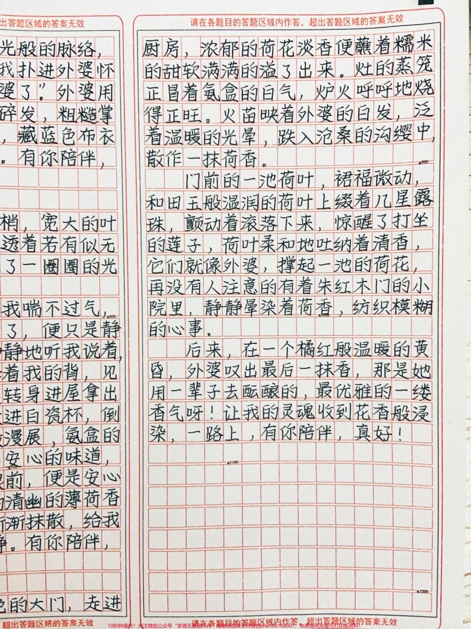 和外婆的时光永远是最美好幸福的！《有你陪伴真好》一些浮光掠影穿梭在时光中那些飘落在光阴褶皱里的香气正寻着成长的道路畏裳而来有你陪伴真好！#作文 #图文伙伴计划 #抖音图文来了.pdf_第3页