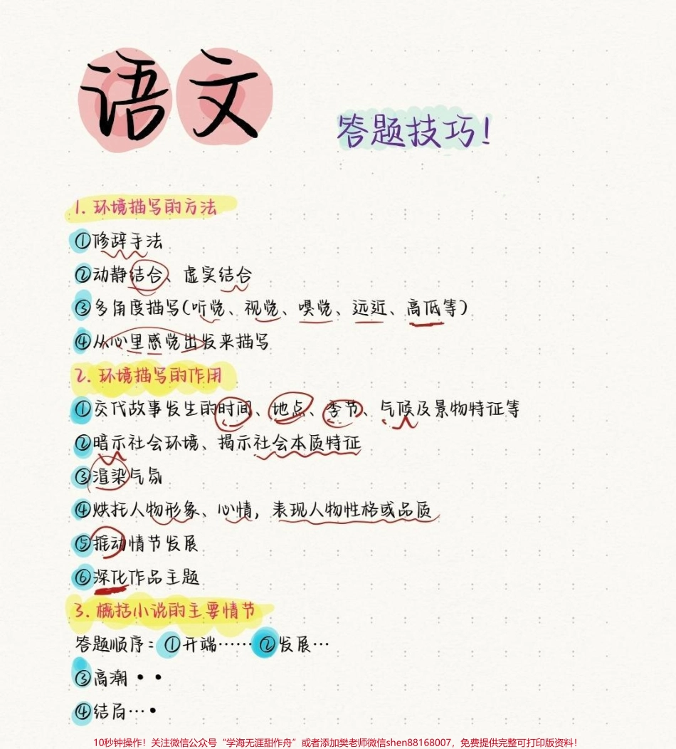 把这份答题技巧反复多看几遍对你语文考试有莫大的帮助看见了别直接划走啦#语文 #答题技巧 #知识点总结 #图文伙伴计划 #抖音图文来了.pdf_第1页