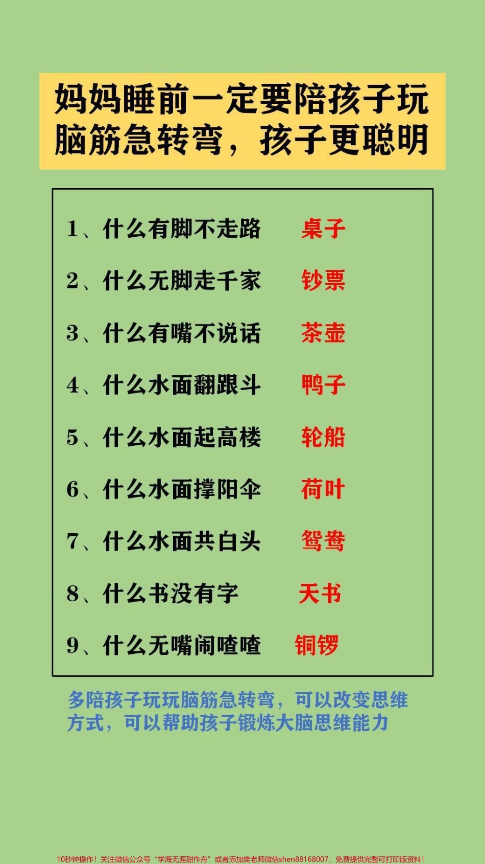#抖音图文来了 多陪孩子玩玩脑筋急转弯可以改变思维方式可以帮助孩子锻炼大脑思维能力#脑筋急转弯 #脑筋转转转.pdf_第2页