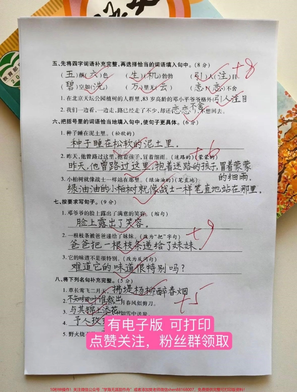 二年级下册语文第一次月考测试卷#二年级 #二年级语文下册 #必考考点 #月考试卷 #二年级语文.pdf_第2页