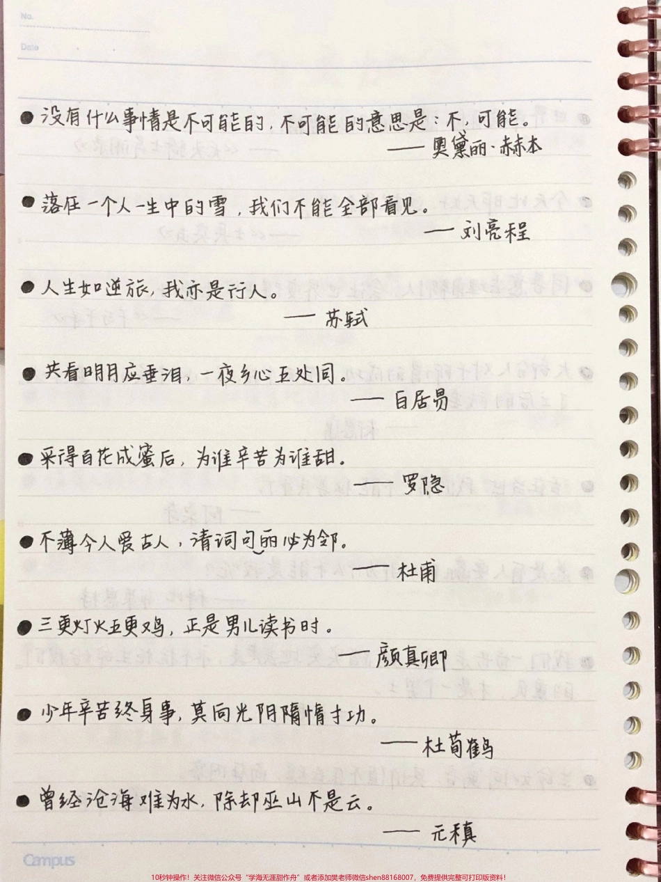 你要写作文就不能只写白话文你得学会引用高级素材高质量句子#作文素材 #每天学习一点点 #图文伙伴计划 #抖音图文来了 #手写笔记.pdf_第3页
