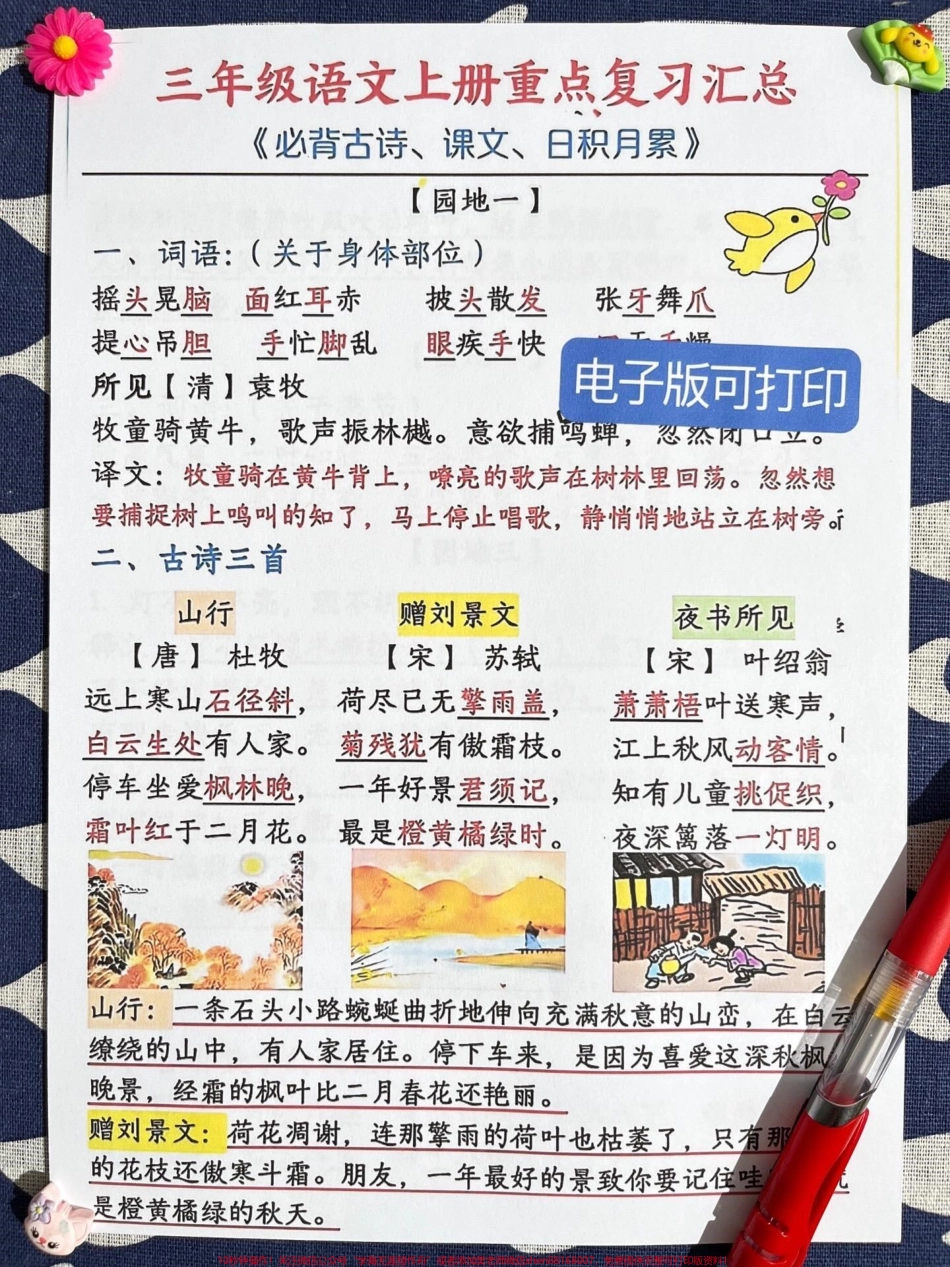 三年级上册语文期末全册高频考点汇总是三年级语文重点知识的归纳总结这些高频考点涵盖了三年级上册语文的重要内容是孩子们在期末考试前必须掌握的知识点通过学习和练习孩子们可以更好地应对语文考试提高成绩#三年级 #三年级上册语文 #三年级语文重点归纳.pdf_第2页