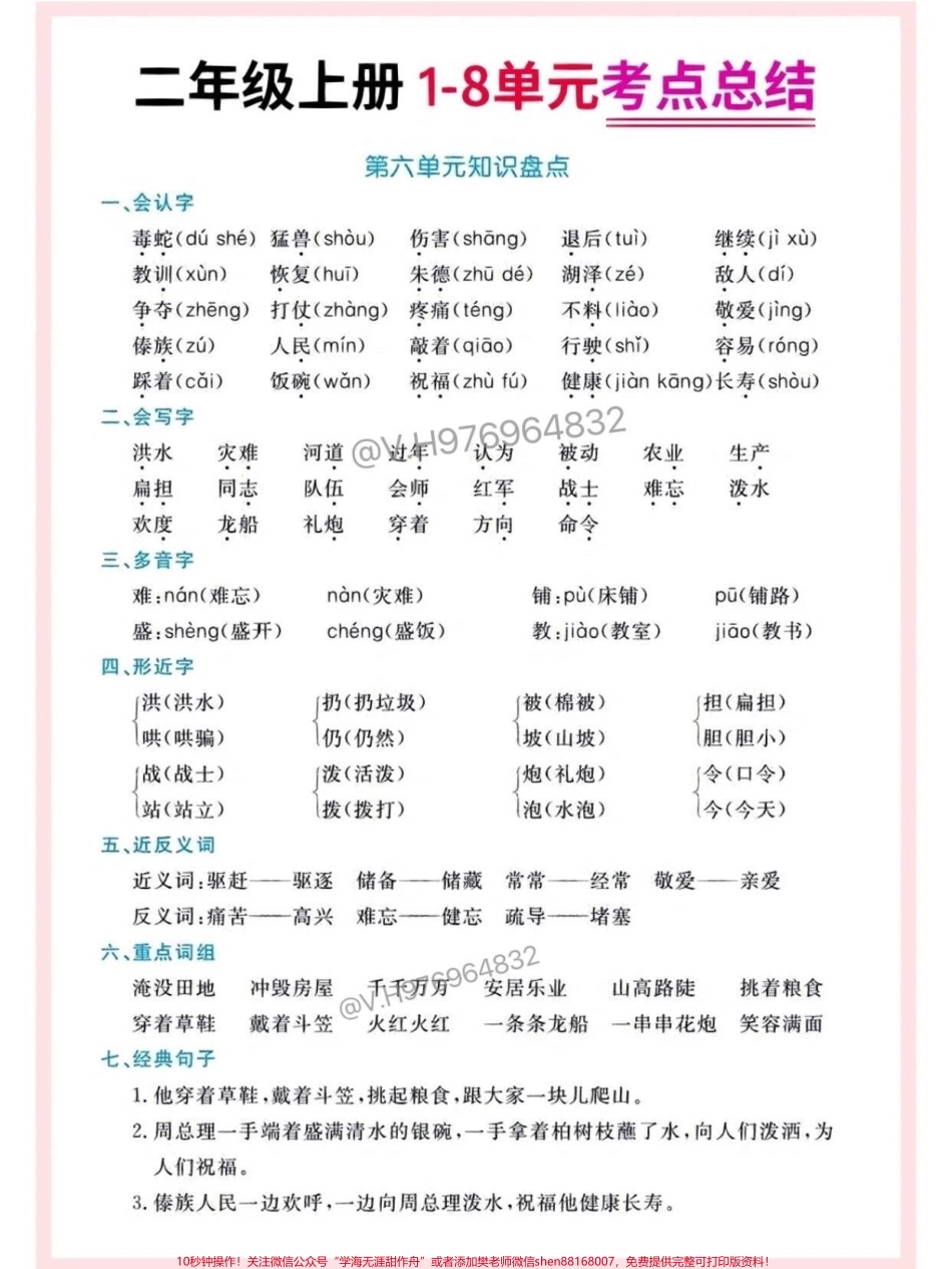 二年级语文上册 1-8单元考点总结二年级语文上册 1-8单元考点总结期末复习必备快打印出来给孩子读一读考试稳拿98分➕#二年级 #必考考点 #家长收藏孩子受益 #二年级上册语文.pdf_第3页