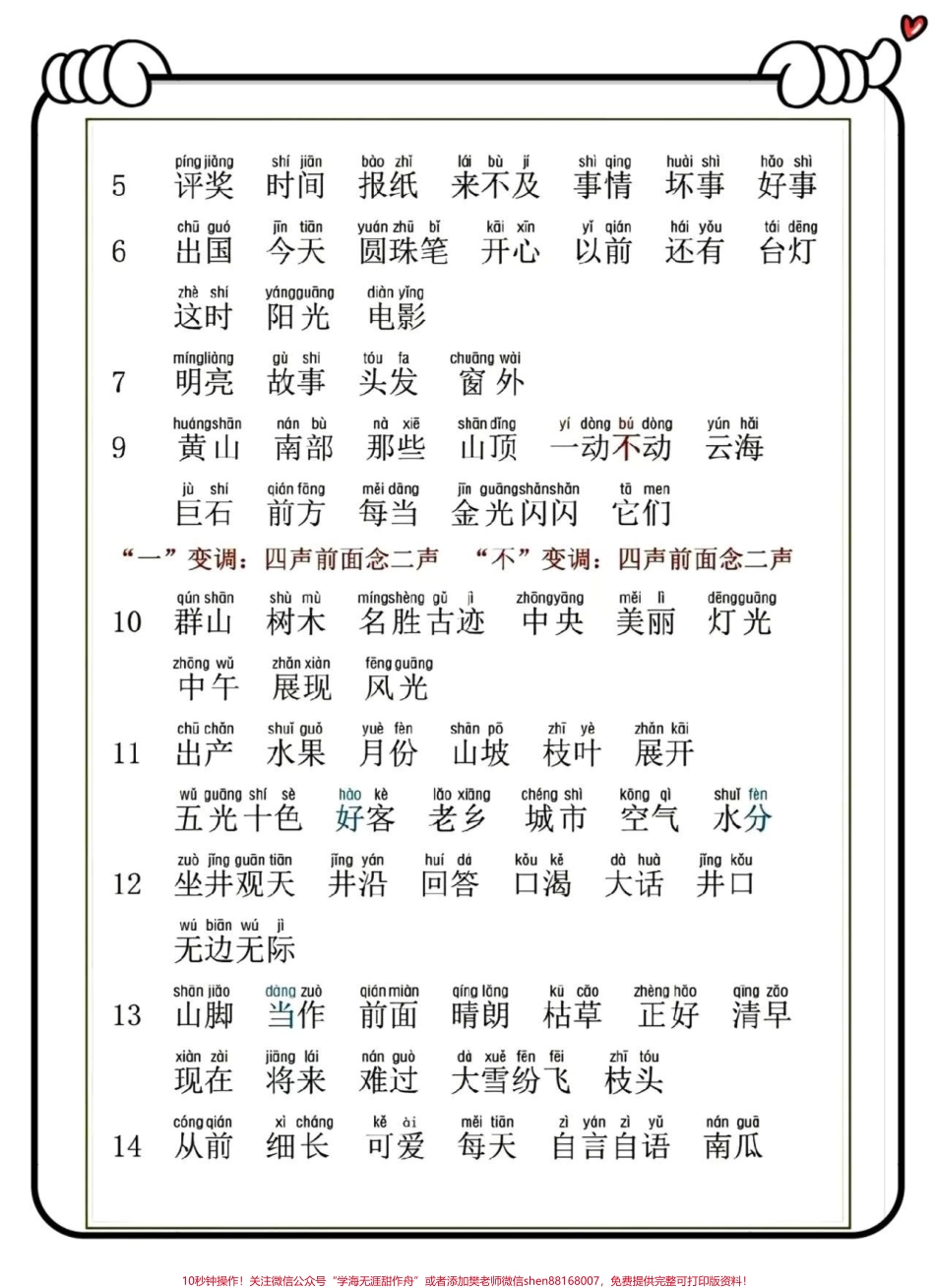 二上语文课后词语表注音二年级上册语文课后词语表注音汇总#二上语文课后注音 #二上语文词语表 #二上语文词语表注音.pdf_第2页