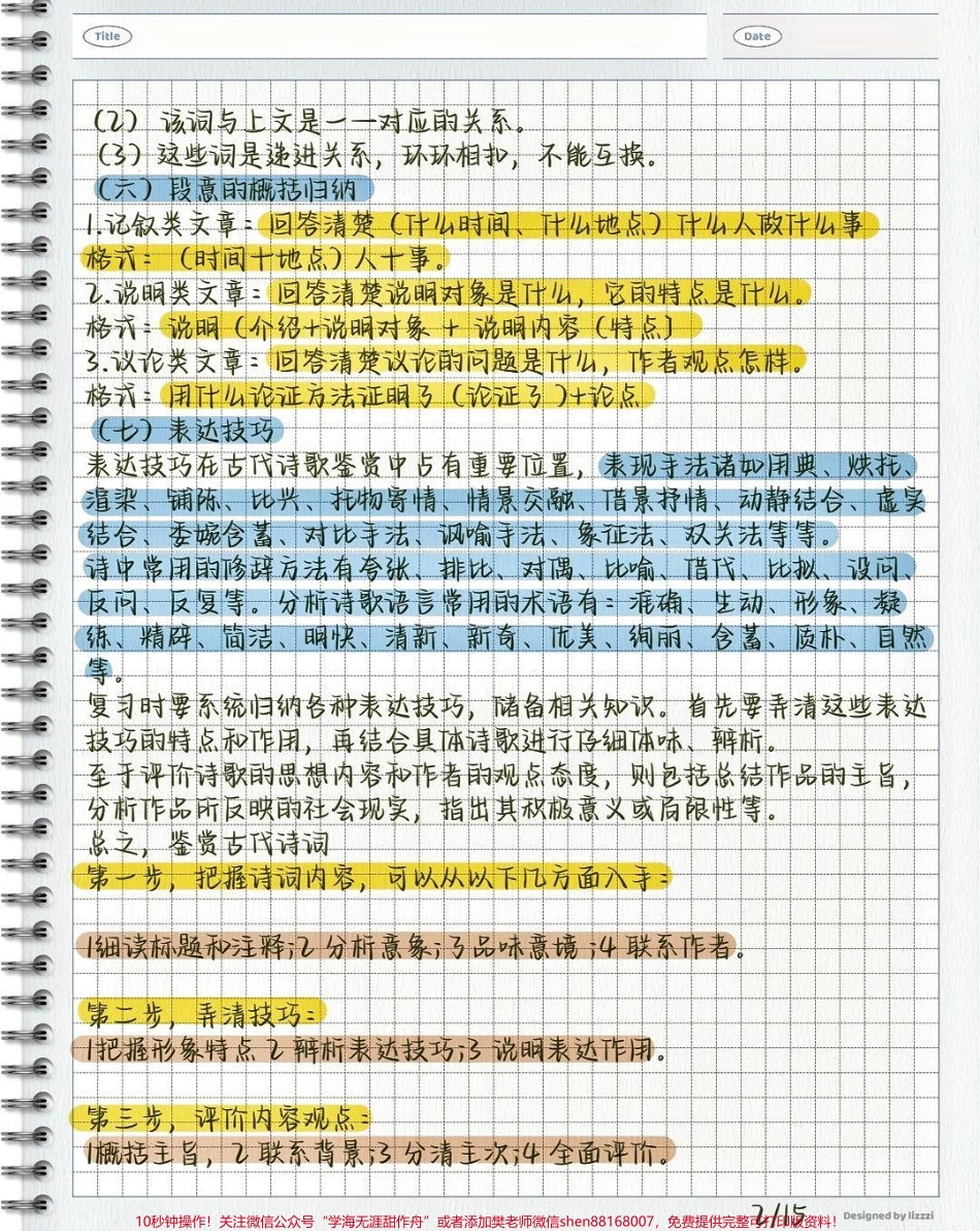 高中语文阅读理解答题模板！课本上没有但考试用得到知识只要记下来就是你的了#语文 #每天学习一点点 #图文伙伴计划.pdf_第2页