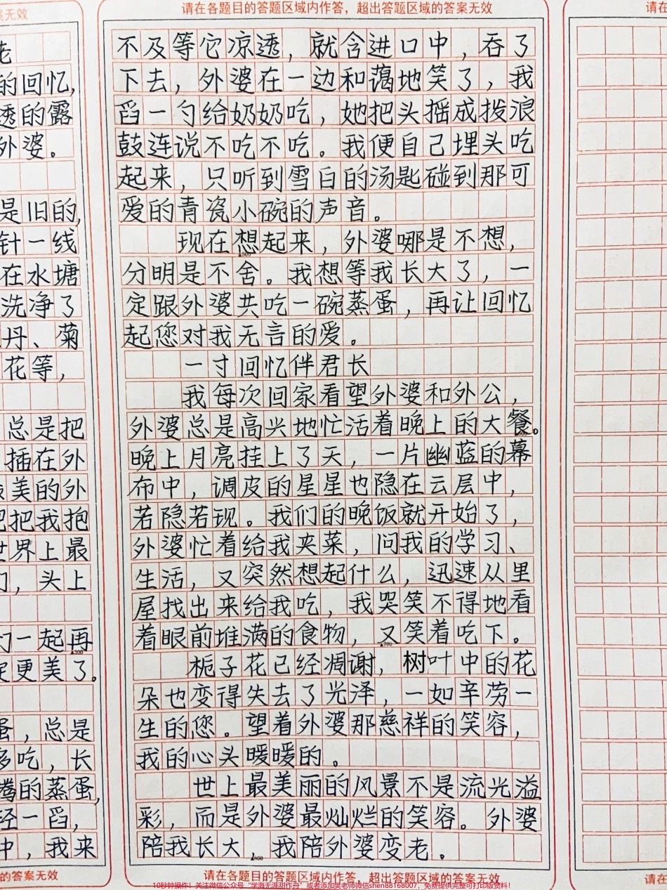 好喜欢这篇作文《陪我长大陪您变老》世上最美丽的风景不是流光溢彩而正外婆最灿烂的笑容外婆陪我长大我陪我陪慢慢变老#作文 #图文伙伴计划 #抖音图文来了.pdf_第2页