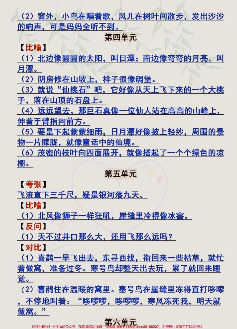 二年级语文上册1~8单元修辞手法汇总#二年级上册语文 #二年级语文上册知识归纳 #二年级语文上册修辞手法 #知识点总结.pdf_第2页