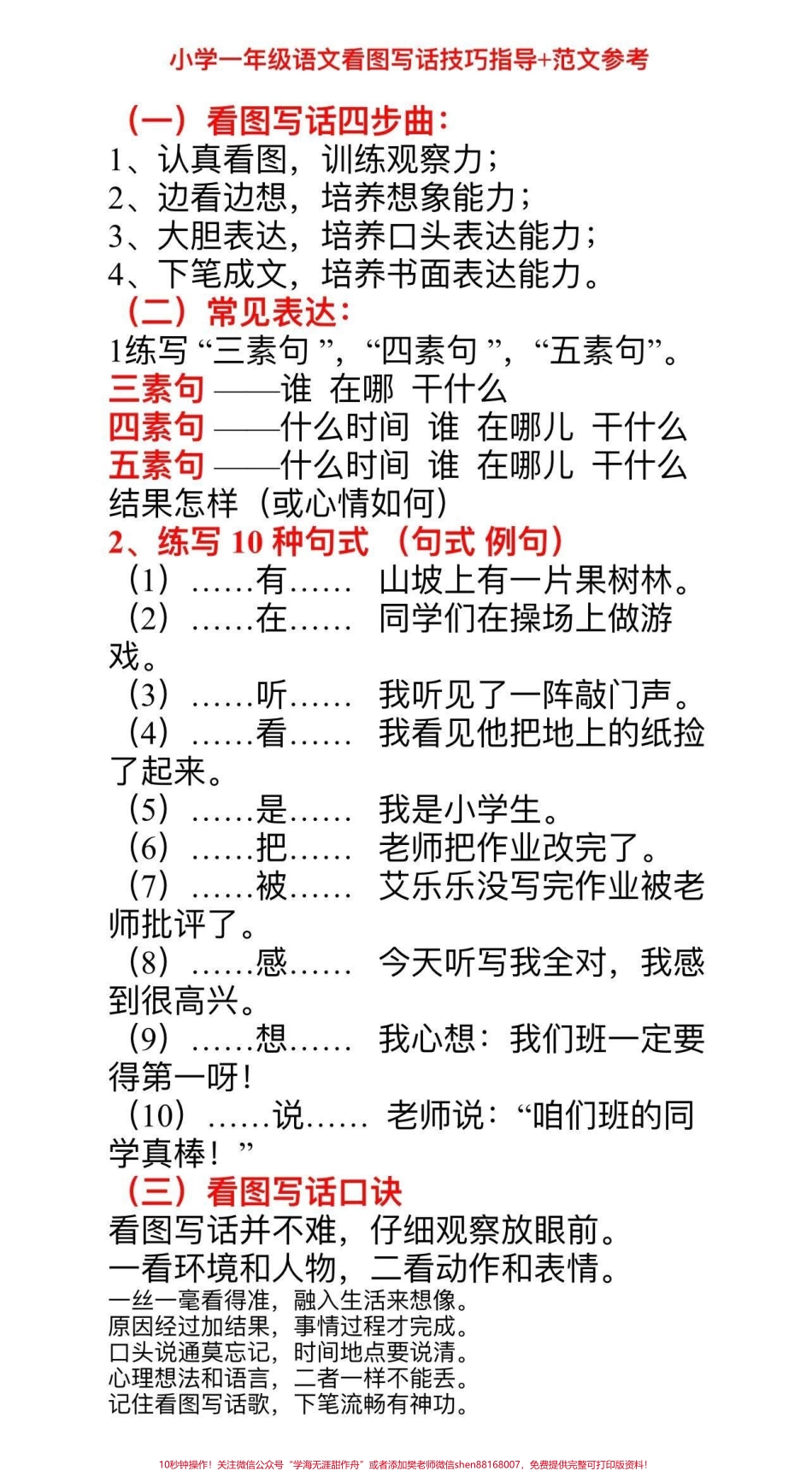 一年级看图写话技巧指导➕范文参考一年级语文看图写话技巧指导➕范文参考#看图写话 #技巧指导 #一年级语文 #知识分享 #家长收藏孩子受益.pdf_第1页