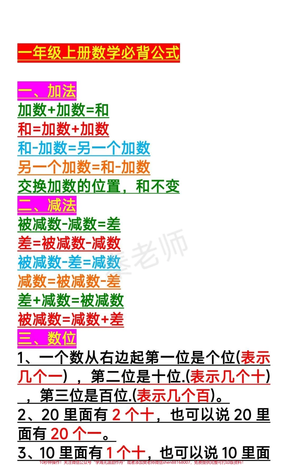 一年级上册数学公式#一年级上册数学#必考考点 #公式#知识推荐官 #期中期末必考题易错题@抖音小助手 @抖音热点宝 @抖音创作者中心.pdf_第1页