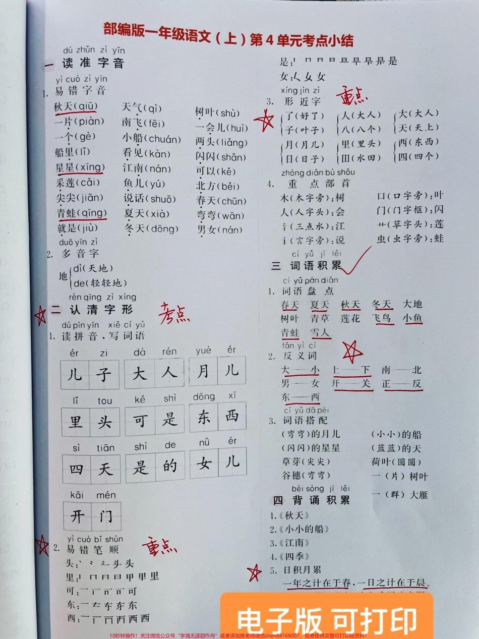 一年级语文期中复习考点归纳一年级上册语文期中必定会考的四张考点赶紧好好复习一下吧#一年级语文 #一年级 #一年级重点知识归纳 #一年级期中考试 @DOU+小助手.pdf_第3页