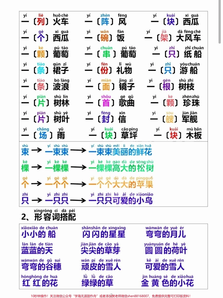 一年级语文上册词语累积大全#一年级重点知识归纳 #一年级语文 #知识点总结 #期中考试 #默写.pdf_第2页