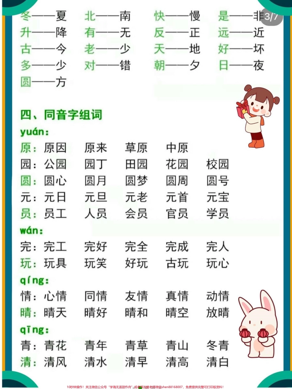 一年级语文下册 期中知识点复习隔壁班主任推荐的《期中复习知识点》 快快收藏 复习起来#词语积累 #关注我持续更新小学知识 #一年级重点知识归纳 #小学语文知识点 #期中复习 @抖音小助手 @抖音热点 @抖音来客官方助推官 @抖音热点宝.pdf_第3页