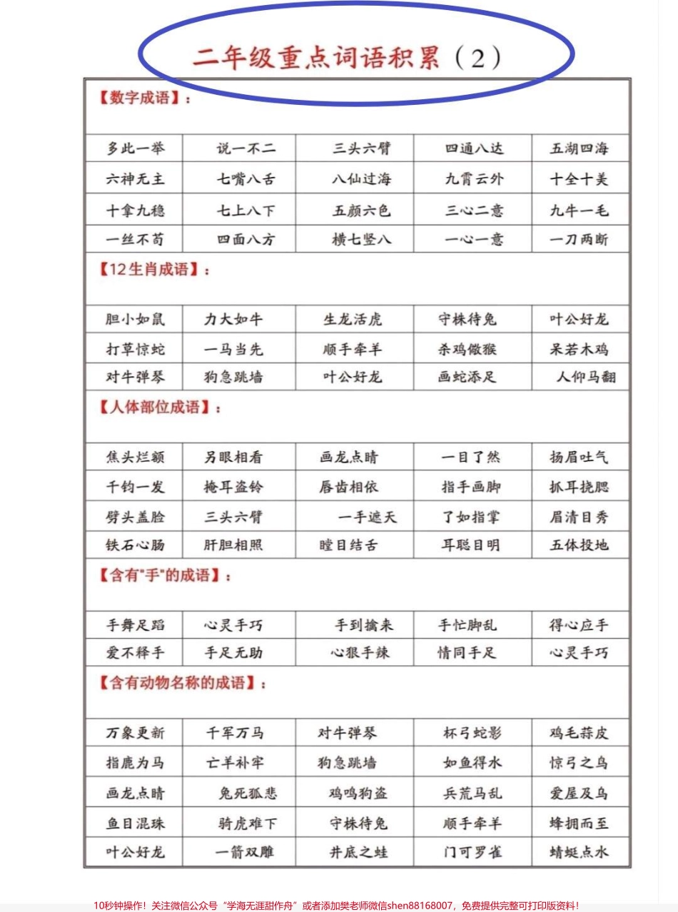 二年级重点词语积累二年级春夏秋冬四字成语积累每天晨读10分钟积累写作素材#词语积累 #二年级语文 #语文 #写作素材 #成语.pdf_第2页