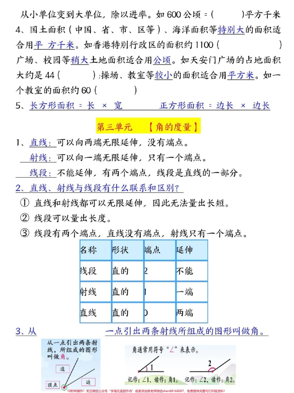 四年级上册数学必背知识点归纳总结#四年级 #四年级数学 #四年级上册数学 #四年级上册数学知识点 #小学数学.pdf_第3页