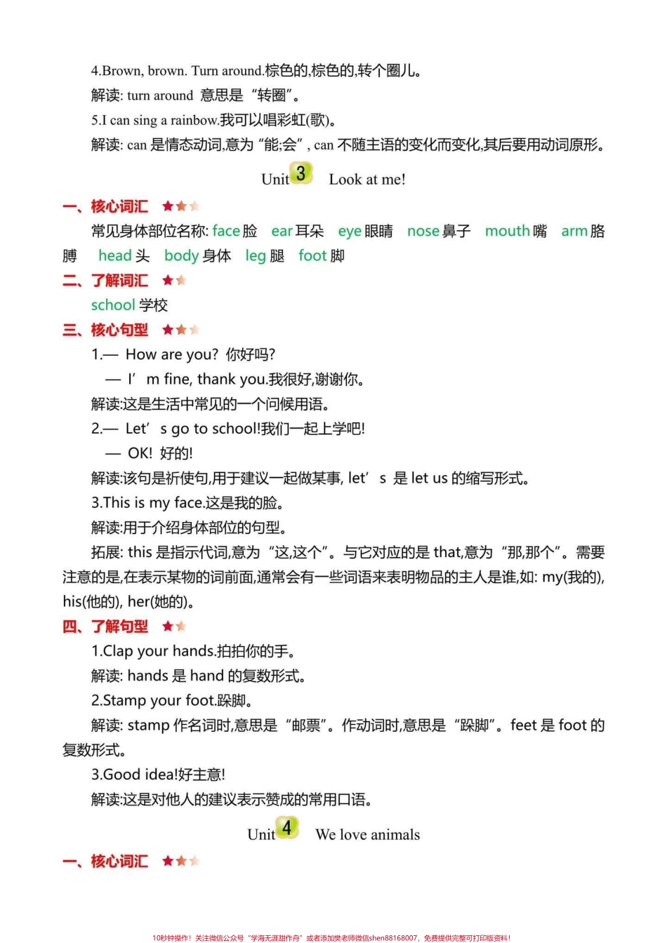 三年级上册1到6单元知识清单三年级上册1-6单元知识点总结打印一份提前预习为开学打好基础#二升三 #三年级英语 #暑假预习.pdf_第3页