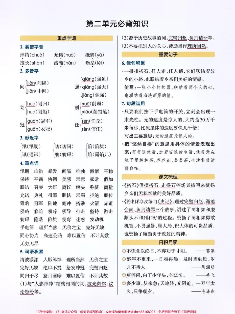 五年级语文上册知识点总结#关注我持续更新小学知识 #暑假预习 #知识点总结 #小学语文 #五年级语文上册 @抖音小助手 @抖音热点 @抖音创作者中心 @抖音热门 @抖音来客官方助推官.pdf_第2页