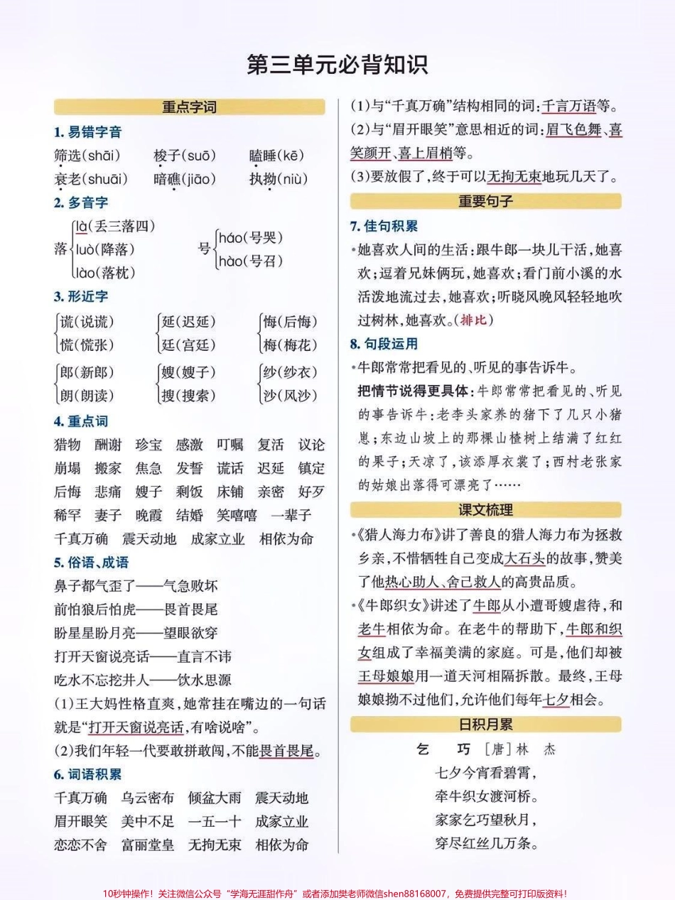 五年级语文上册知识点总结#关注我持续更新小学知识 #暑假预习 #知识点总结 #小学语文 #五年级语文上册 @抖音小助手 @抖音热点 @抖音创作者中心 @抖音热门 @抖音来客官方助推官.pdf_第3页