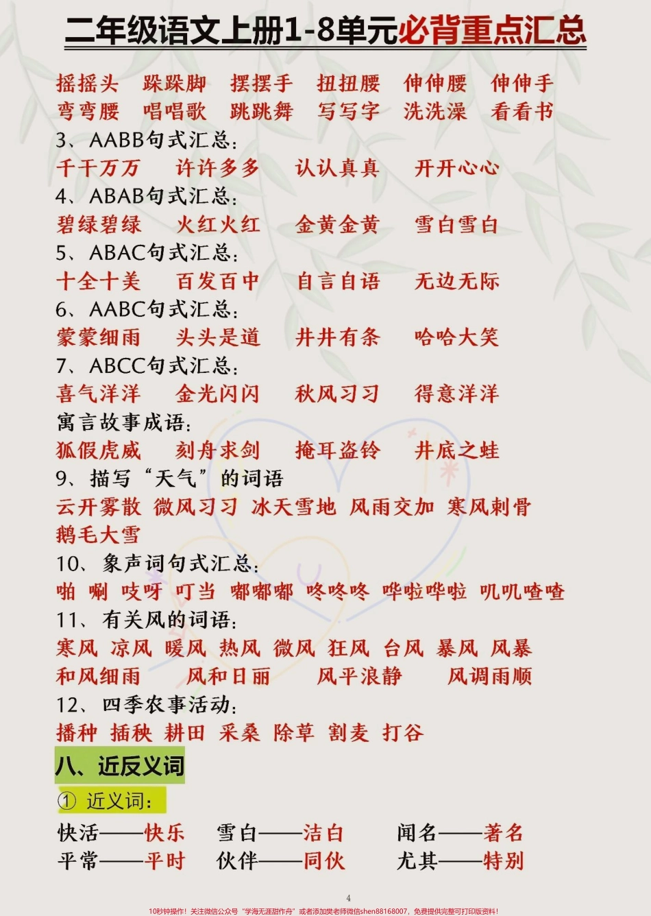 二年级语文上册1~8单元全册重点总结#二年级上册语文 #二年级语文上册知识归纳 #二年级语文上册 #知识点总结.pdf_第3页