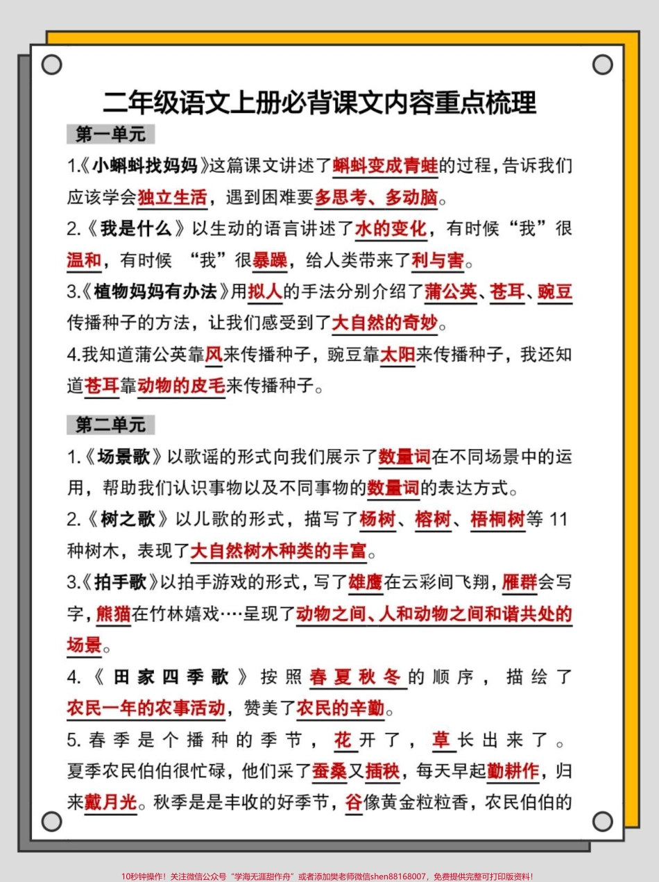 二年级语文上册必背课文重点知识点#二年级上册语文 #语文 #知识点总结 #必考考点 #二年级语文上册知识归纳.pdf_第2页