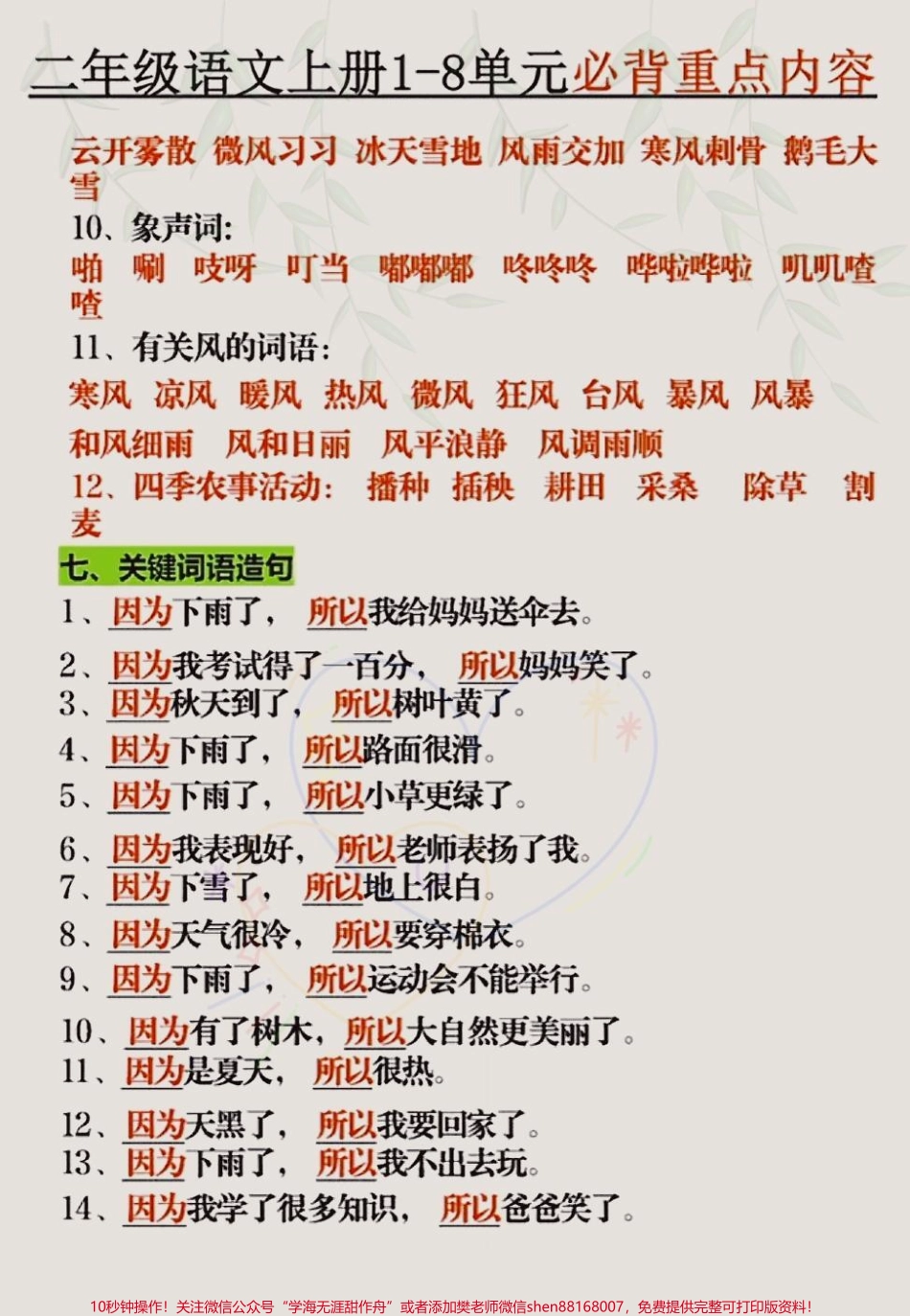二年级语文上册期中考试就考这些重点打印出来考前快背一背#期中复习 #必考考点 #二年级上册语文 #二年级语文上册知识归纳 #二年级语文上册期中复习 @抖音热点宝.pdf_第3页