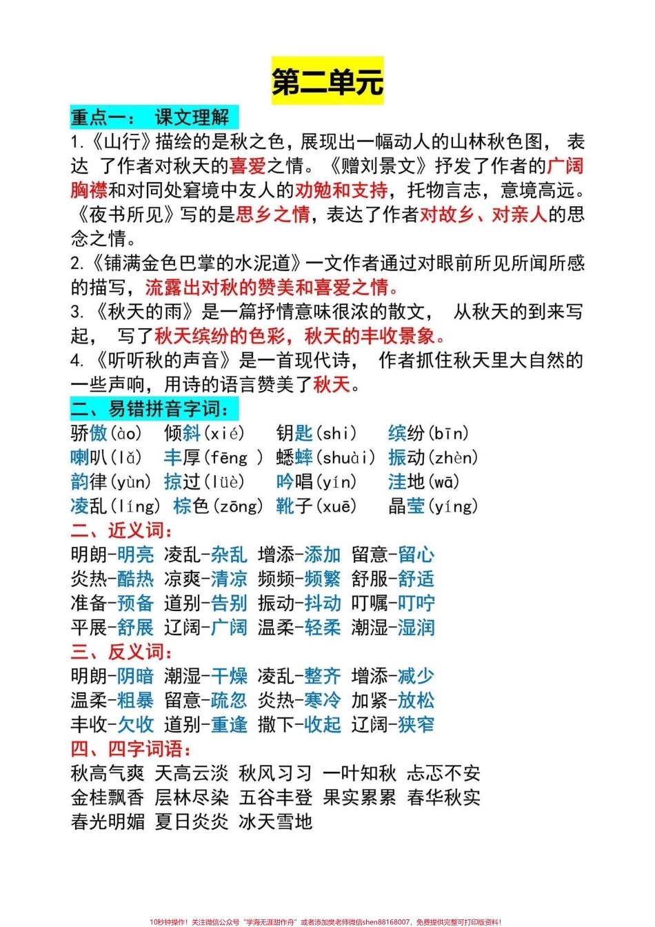 三年级上册语文1-8单元知识点总结三年级上册1-8单元知识点汇总给同学们整理好了都是考试常考内容打印一份给孩子读一读背一背考试不丢基础分#三年级语文 #三年级上册语文 #知识点总结.pdf_第2页