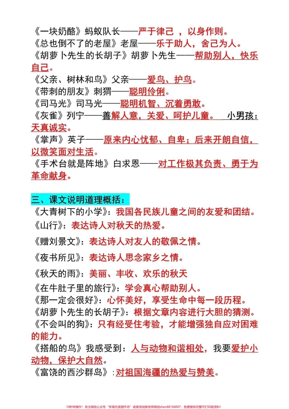 三年级上册语文全册重点归纳三年级上册语文重点必背的内容给同学们整理好了打印一份读一读背一背吧考试轻松拿满分#三年级上册语文 #三年级语文上册.pdf_第2页