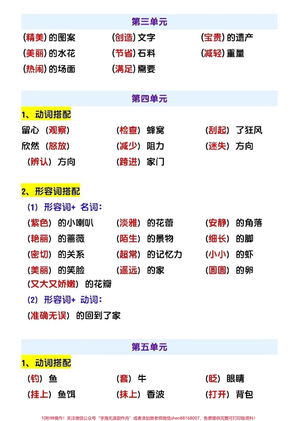 三年级下册语文1-8单元词语搭配积累大全收藏假期读一读记一记吧#家长收藏孩子受益 #每天学习一点点 #教育 #学习 #知识点总结.pdf_第2页
