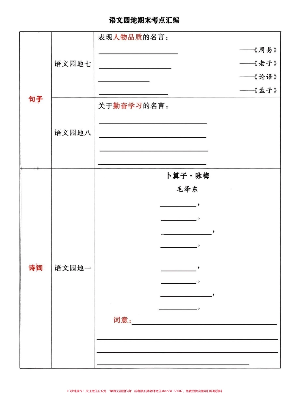 四年级下册语文1-8单元课内知识回顾拓展1-8单元要点汇编回顾积累训练有答案独立练习完书本知识可以说信手拈来了 #四年级下册语文 #四年级下册语文重点考点复习 #知识点总结 #四年级下册语文园地 #四年级下册语文期末考点 - 副本.pdf_第2页