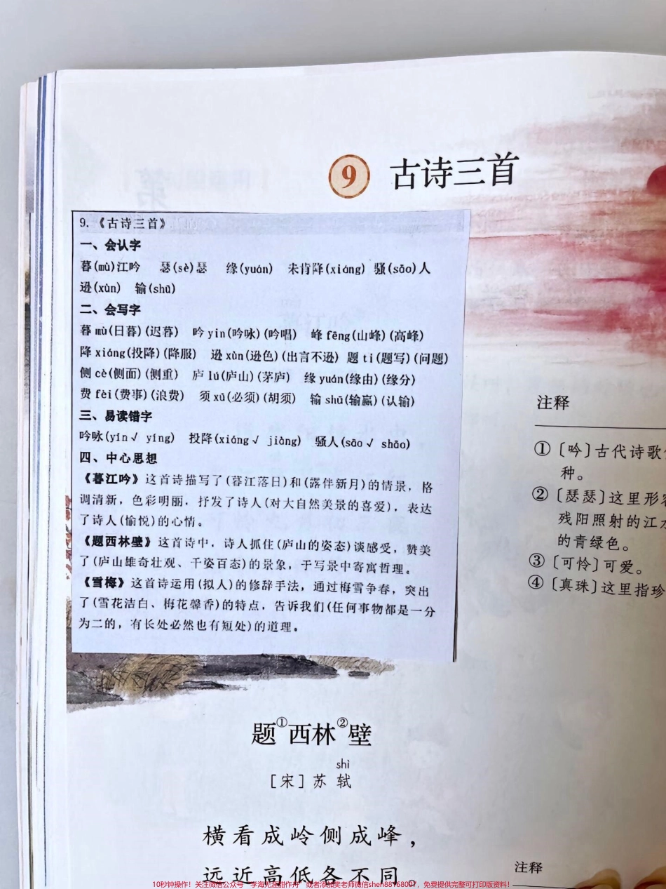 四年级语文上册每课重点知识点小贴纸四上语文每课重点知识点小贴纸可以剪下来贴在书上#语文 #小学语文 #知识点总结#四年级上册语文 #学霸秘籍 - 副本.pdf_第3页