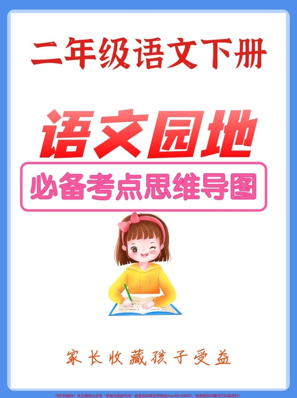 二年级语文下册必备考点思维导图二年级语文下册语文园地必备考点思维导图#语文园地#必备知识#二年级#二年级语文下册 #知识分享.pdf_第1页
