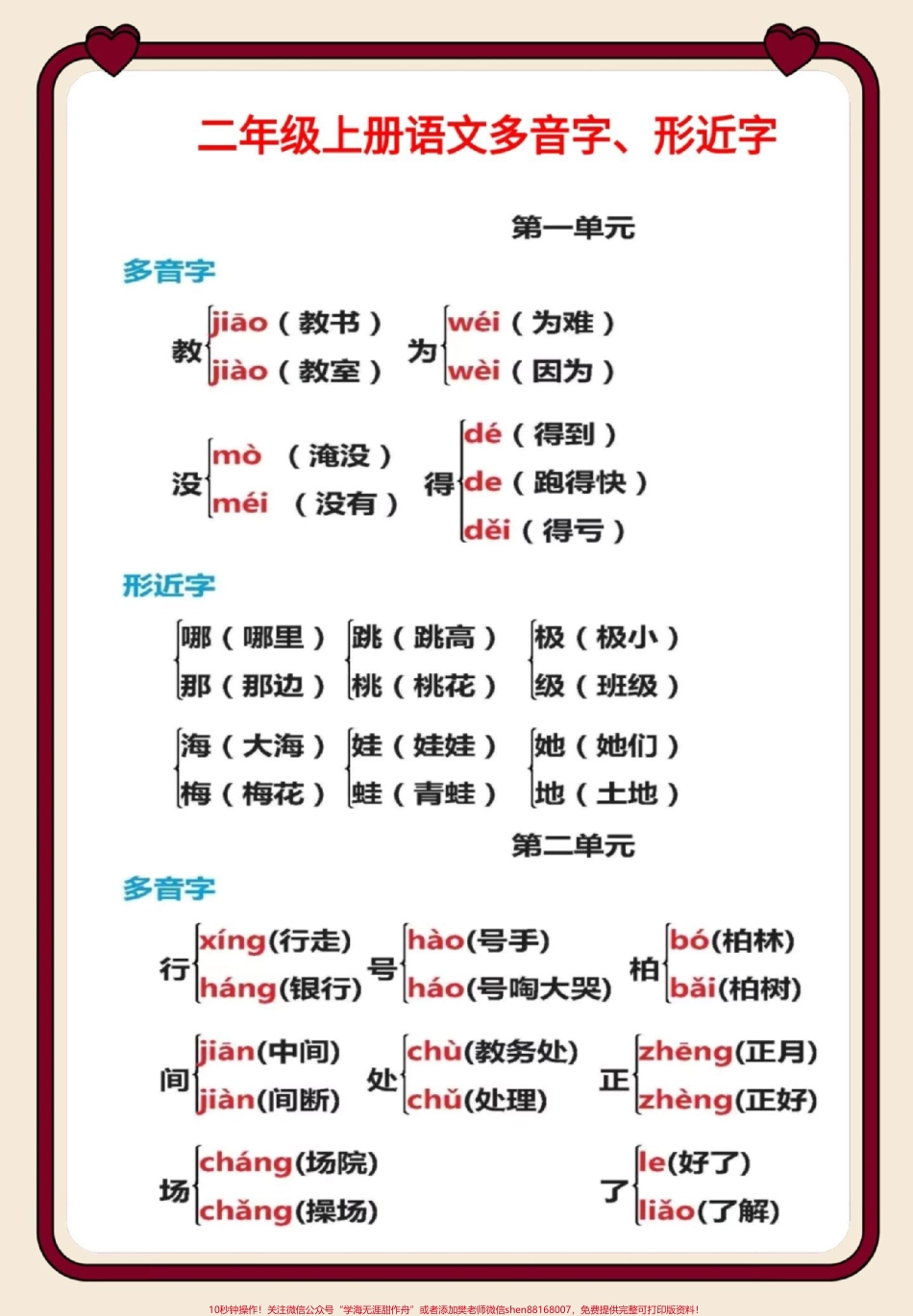 二年级上册语文多音字形近字组词#二年级 #必考考点 #二年级语文上册知识归纳 #分享知识 #二年级语文.pdf_第2页