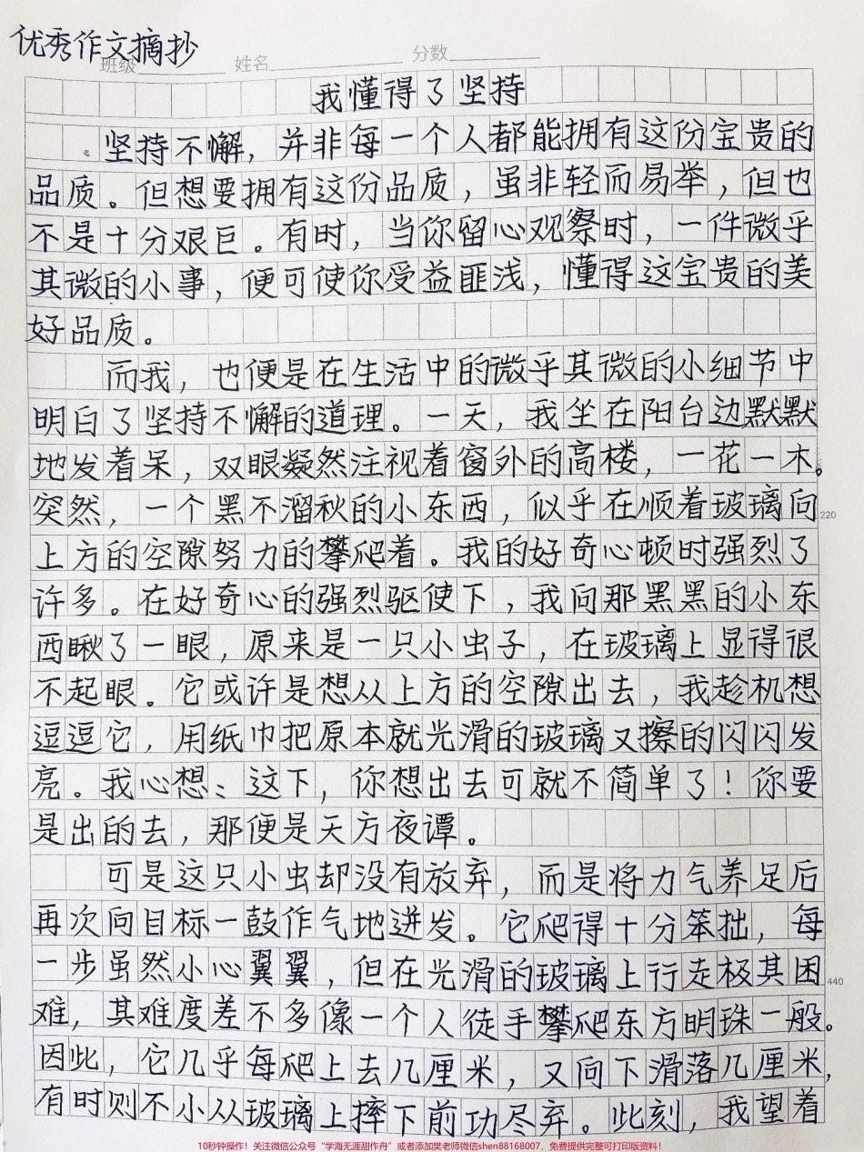 励志作文《我懂得了坚持》因为坚持不懈我逐渐变得更加健康快乐、优秀了坚持不懈或许可以改变一个人的人生#励志 #图文伙伴计划 #抖音图文来了.pdf_第1页